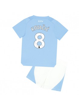 Manchester City Mateo Kovacic #8 Heimtrikotsatz für Kinder 2023-24 Kurzarm (+ Kurze Hosen)